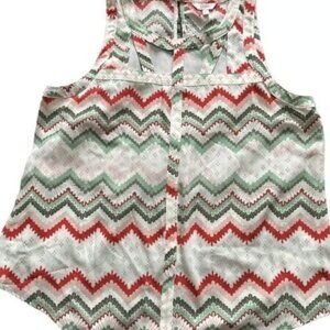 Candies White Multicolor Chevron Pattern Size XL EUC #M-033
